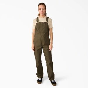 Dickies Women’s Relaxed Fit Bib Overalls Moss Green